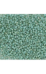 Miyuki rocailles Perlen 15/0 - Opaque glazed frosted rainbow celadon green 15-4701
